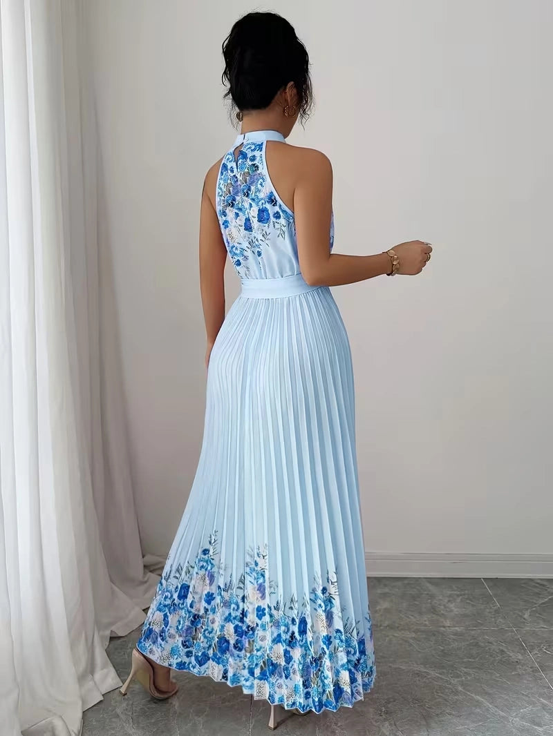 Women's Summer Floral Halter Dress