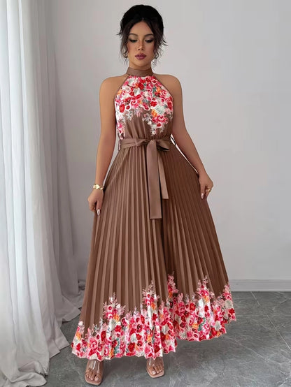 Women's Summer Floral Halter Dress