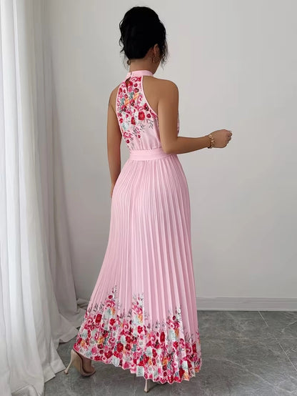 Women's Summer Floral Halter Dress