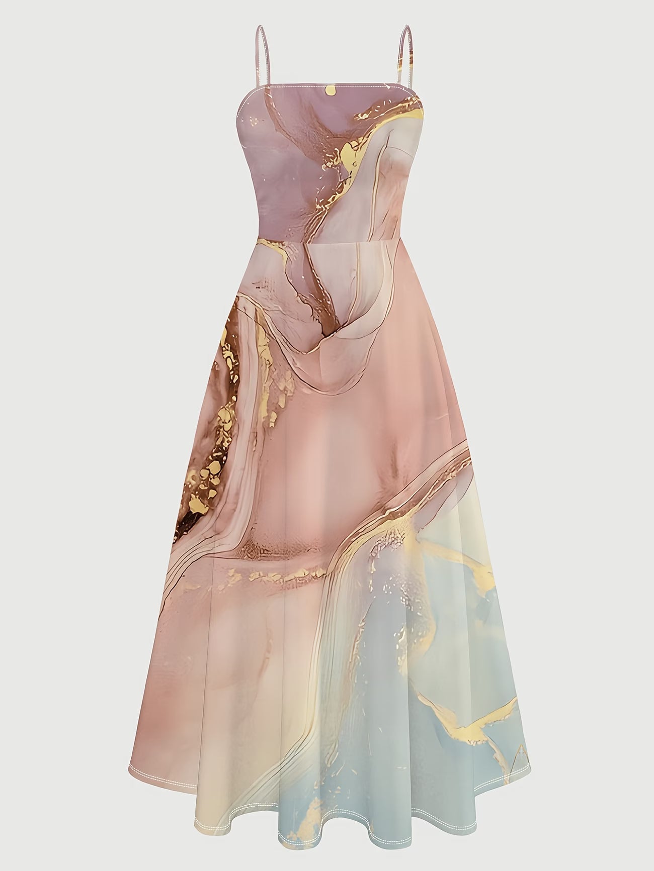Elegant Women's Vintage Artistic Floral Print Dress Set