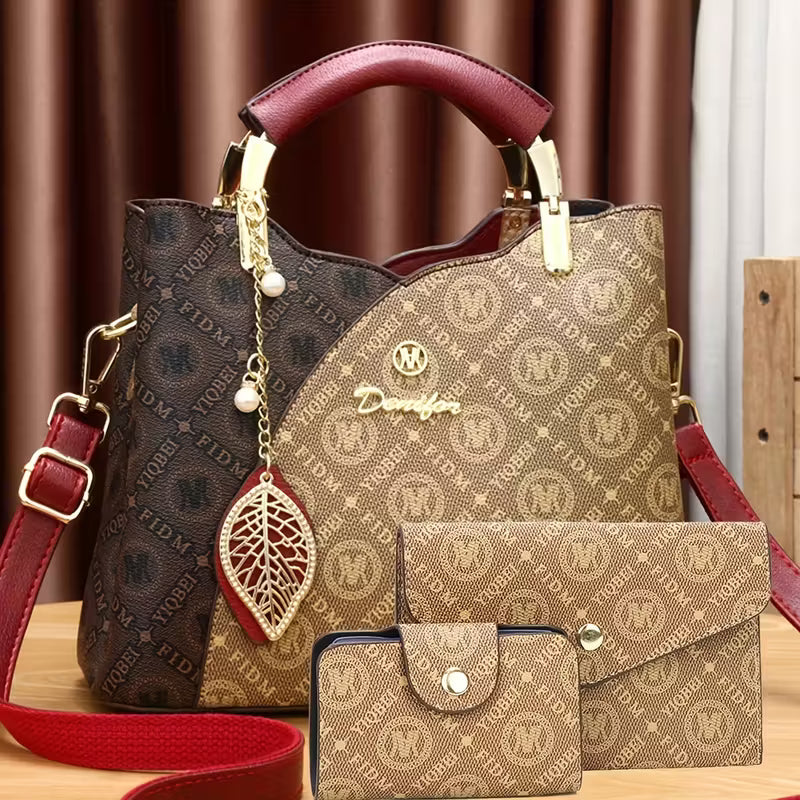 Elegant 3-Piece Mother-Daughter Bag Set