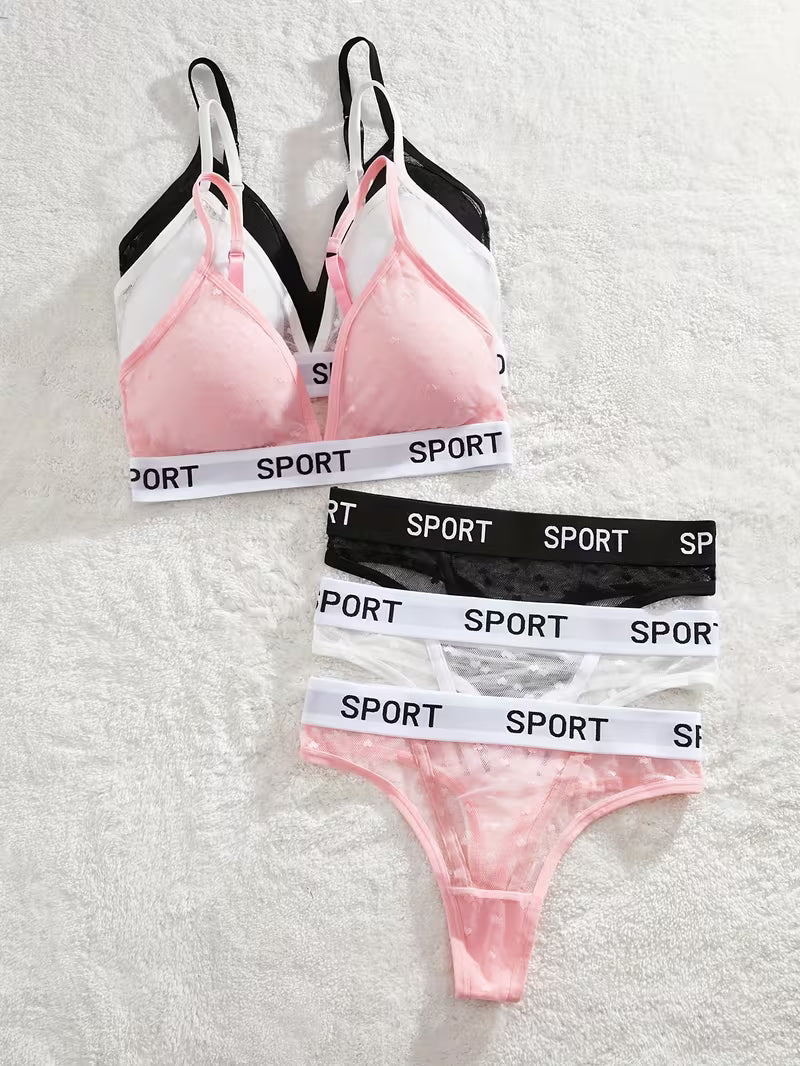3 Sets Of Bra & Panties