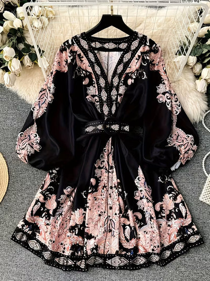 Floral Luxe Flare Dress