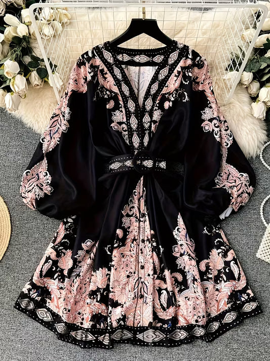 Floral Luxe Flare Dress