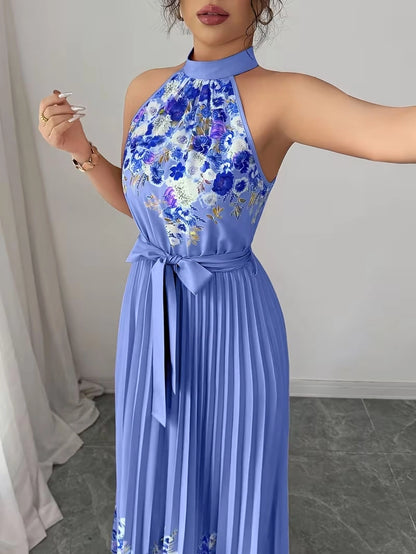 Women's Summer Floral Halter Dress