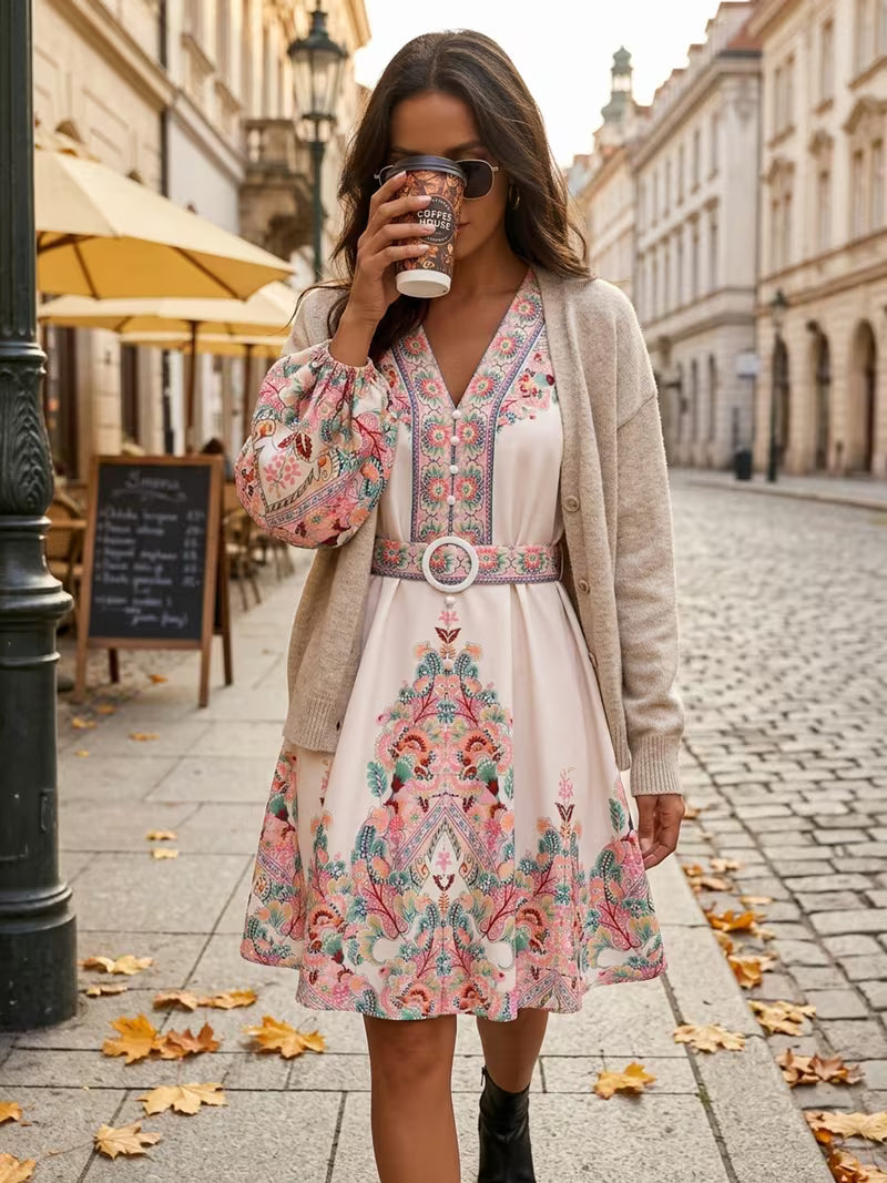 Floral Luxe Flare Dress