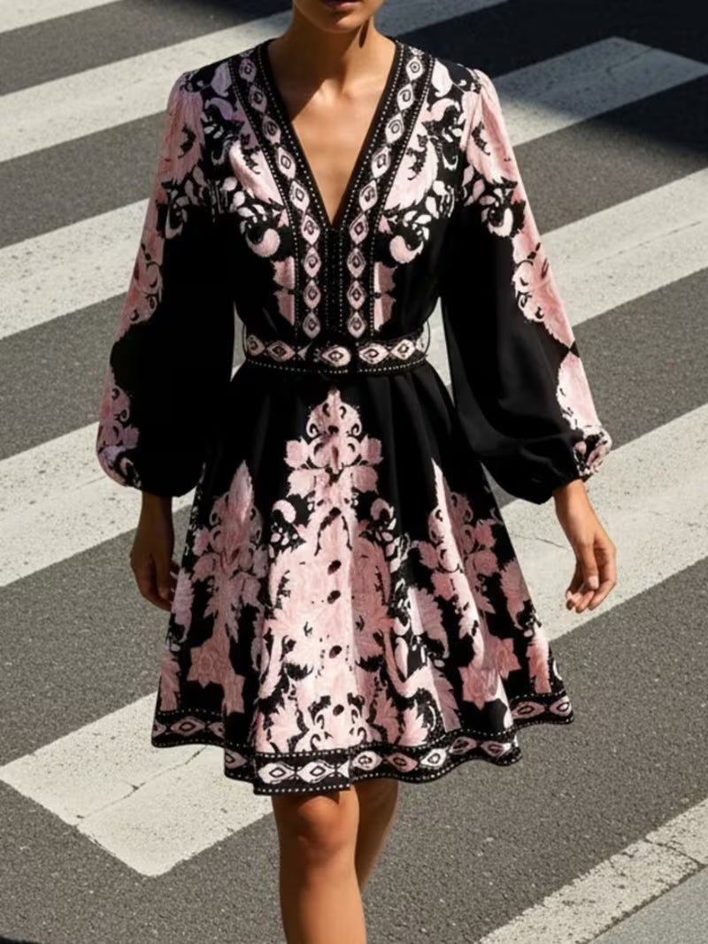 Floral Luxe Flare Dress