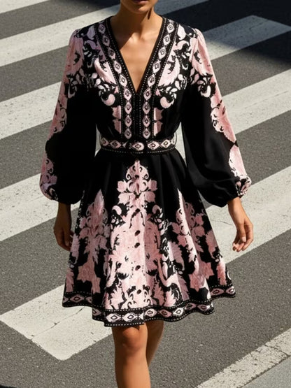 Floral Luxe Flare Dress