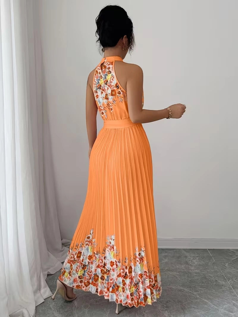 Women's Summer Floral Halter Dress