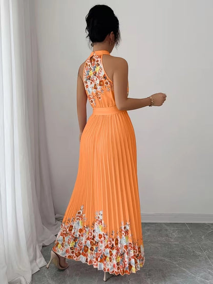 Women's Summer Floral Halter Dress