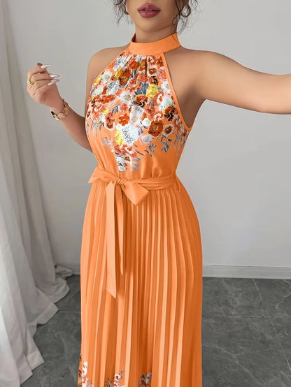 Women's Summer Floral Halter Dress