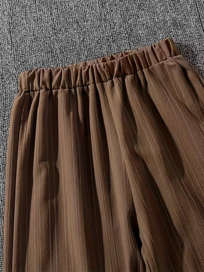 Classic Button-Down Shirt & Wide-Leg Co-Ord Set for Women