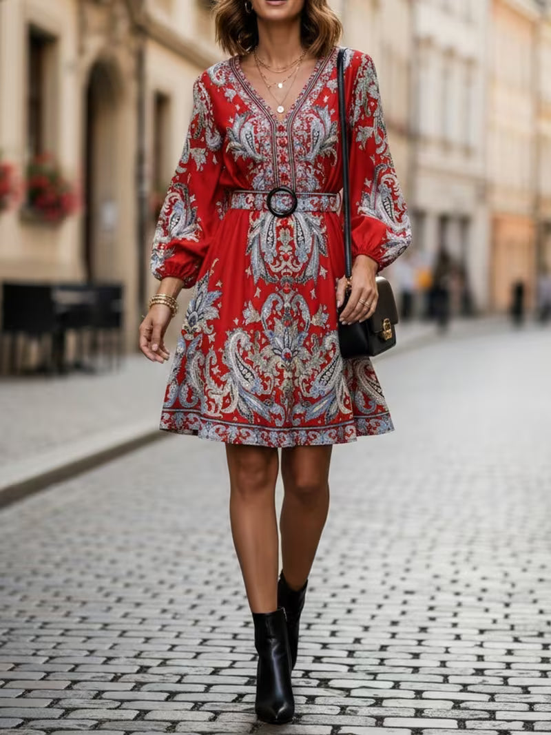 Floral Luxe Flare Dress