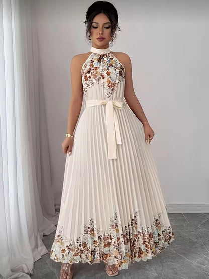 Women's Summer Floral Halter Dress