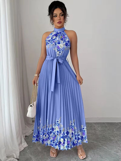 Women's Summer Floral Halter Dress