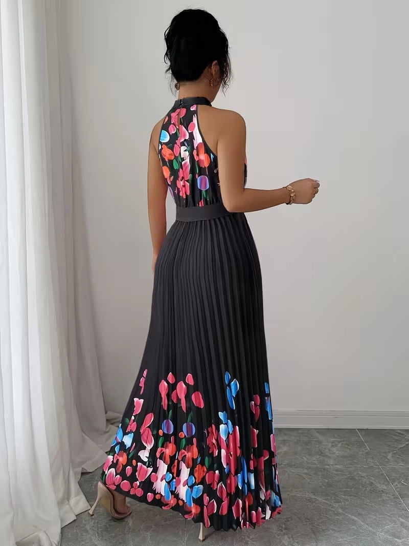 Women's Summer Floral Halter Dress
