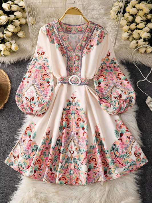 Floral Luxe Flare Dress