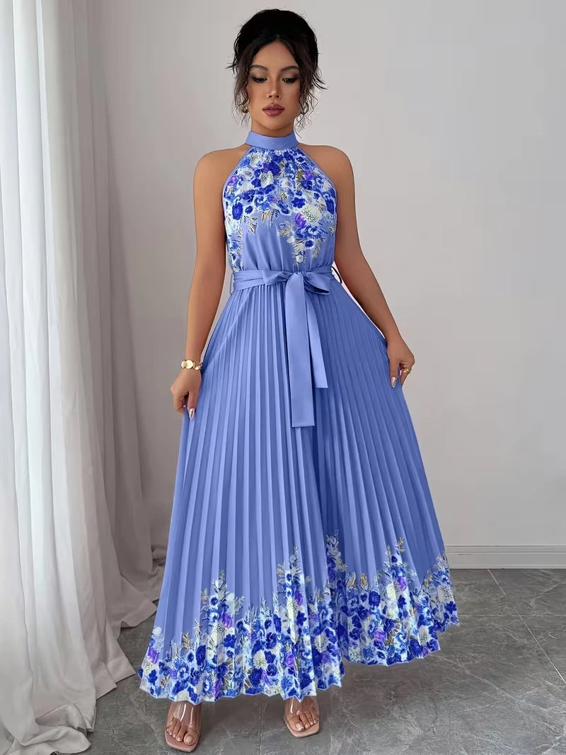 Women's Summer Floral Halter Dress