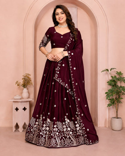 Olive Royale Embroidered Lehenga Set