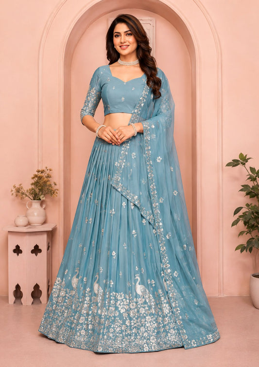 Olive Royale Embroidered Lehenga Set