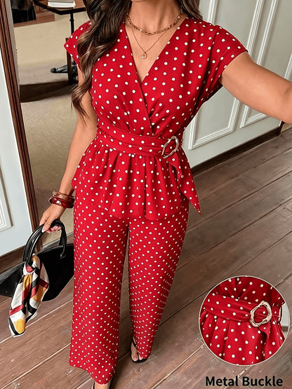 Polka Muse Chic 2-Piece Summer Co-Ord Set