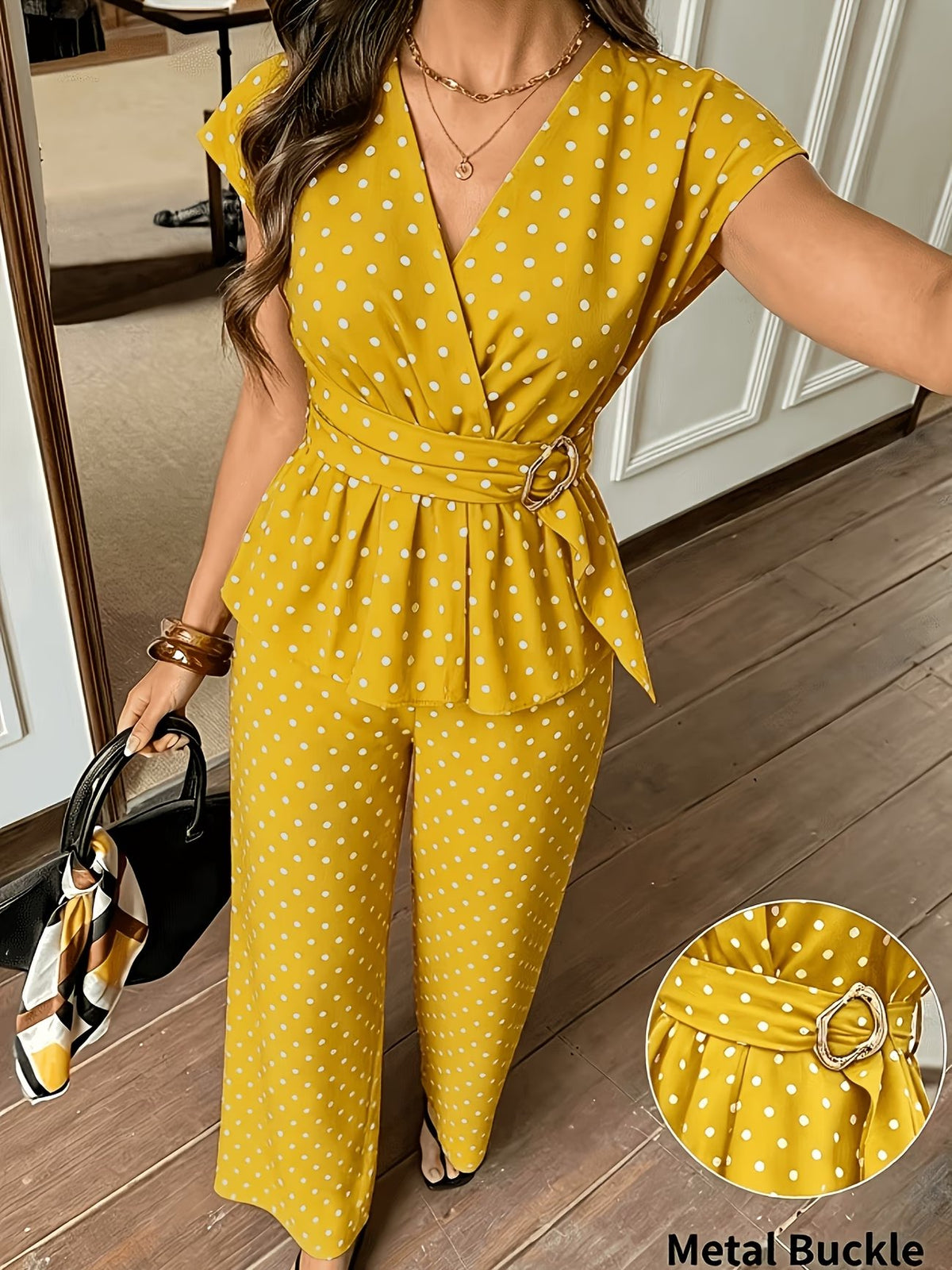 Polka Muse Chic 2-Piece Summer Co-Ord Set