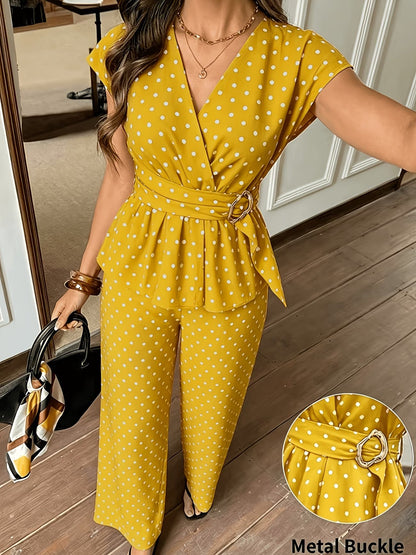 Polka Muse Chic 2-Piece Summer Co-Ord Set