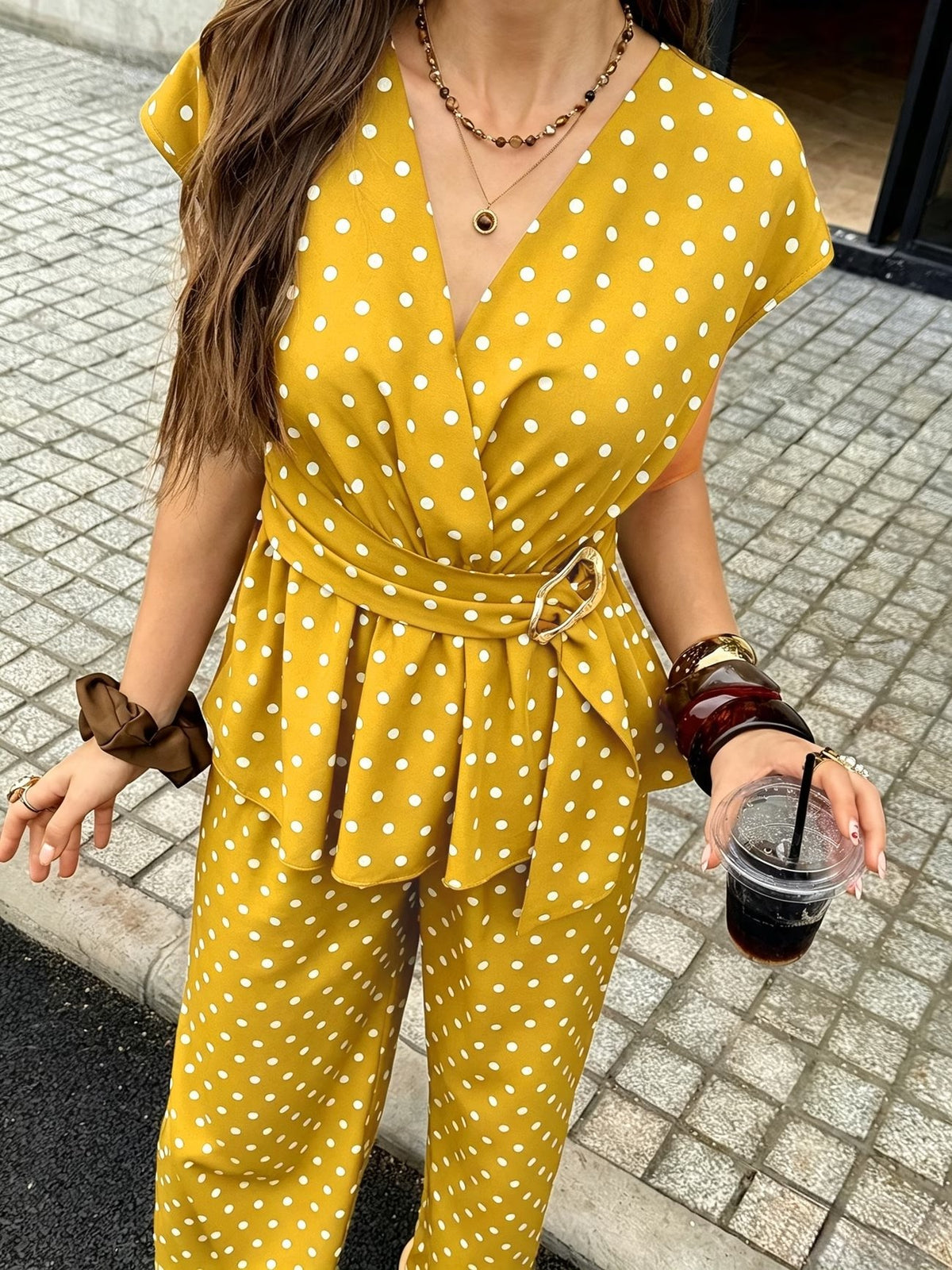 Polka Muse Chic 2-Piece Summer Co-Ord Set