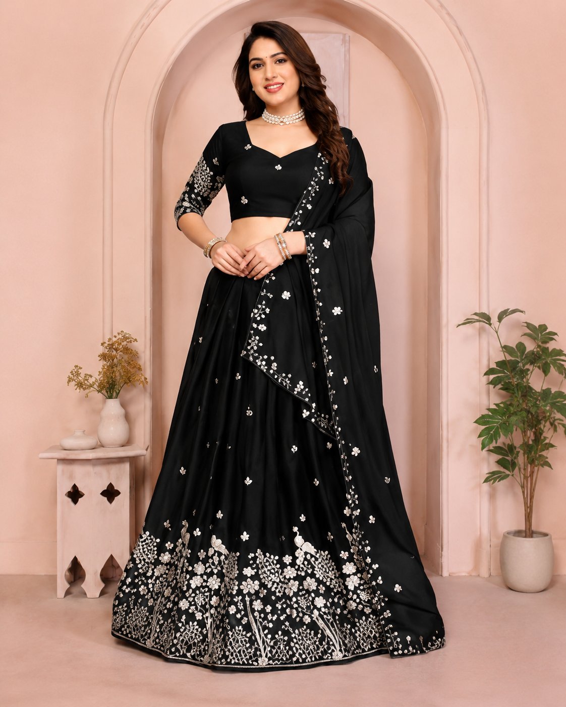 Olive Royale Embroidered Lehenga Set