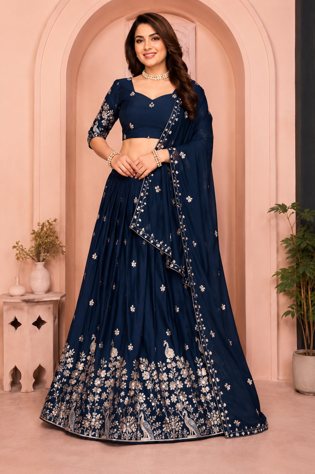 Olive Royale Embroidered Lehenga Set