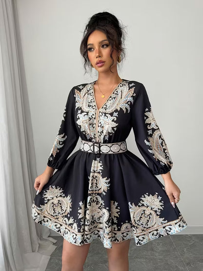 Floral Luxe Flare Dress