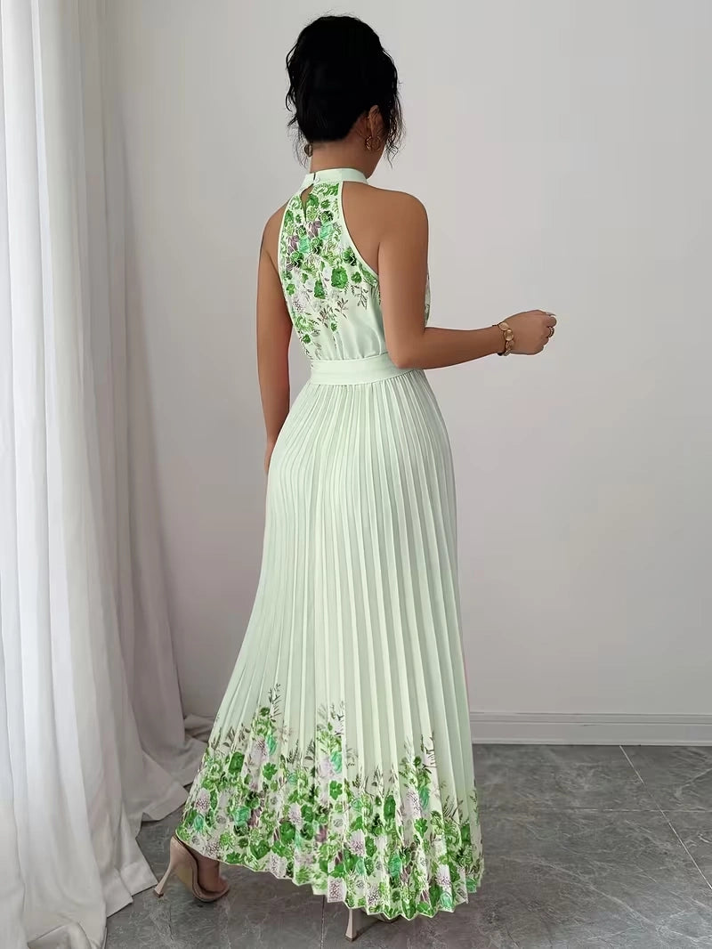 Women's Summer Floral Halter Dress