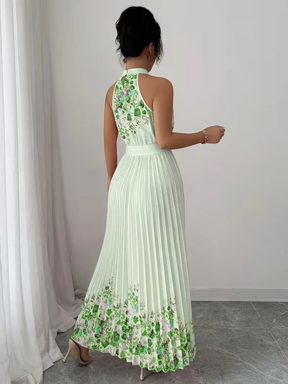 Women's Summer Floral Halter Dress