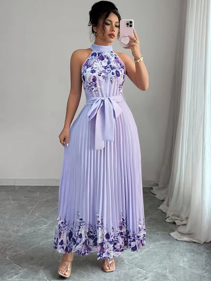Women's Summer Floral Halter Dress