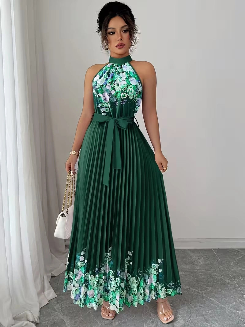 Women's Summer Floral Halter Dress