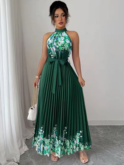 Women's Summer Floral Halter Dress