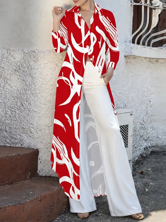 Autumn Celeste Elegant Maxi Co-Ord Set | T-Shirt & Straight-Fit Pants