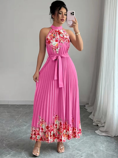 Women's Summer Floral Halter Dress
