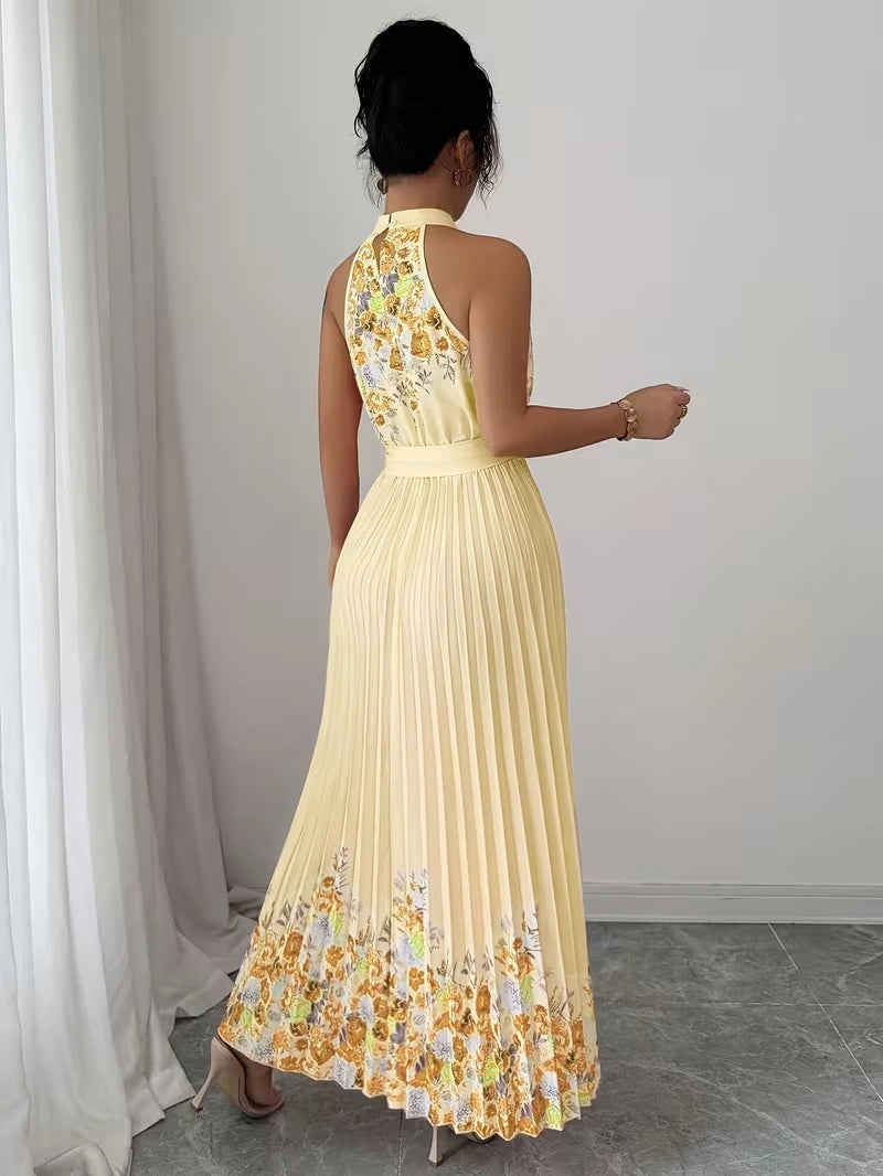 Women's Summer Floral Halter Dress