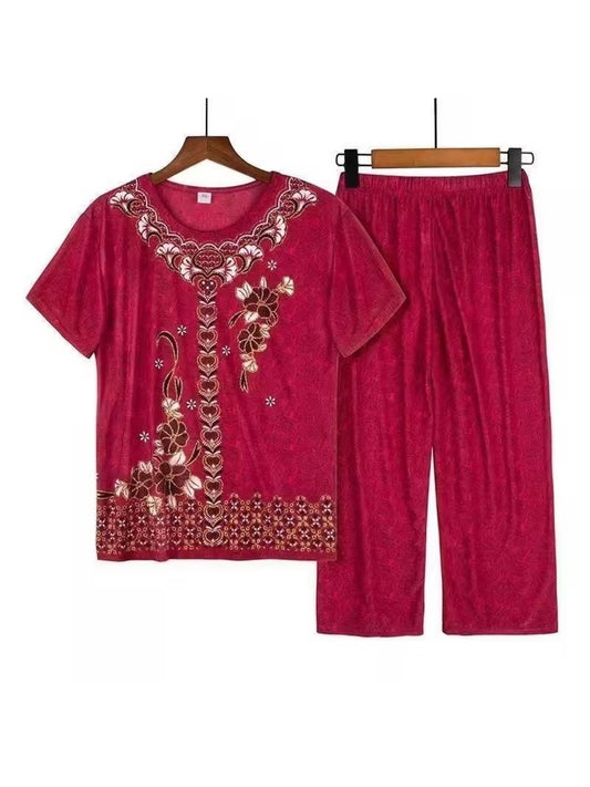 Graceful Summer T-Shirt & Pants Set