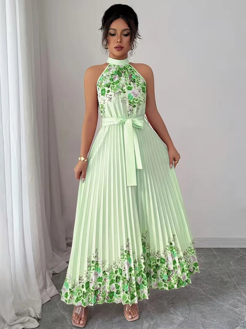 Women's Summer Floral Halter Dress