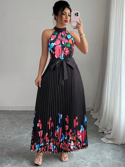 Women's Summer Floral Halter Dress