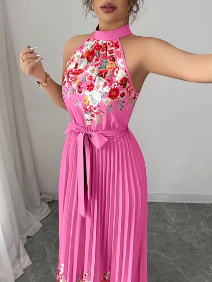 Women's Summer Floral Halter Dress