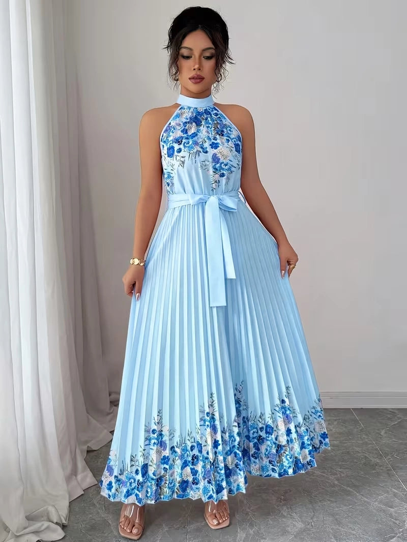 Women's Summer Floral Halter Dress
