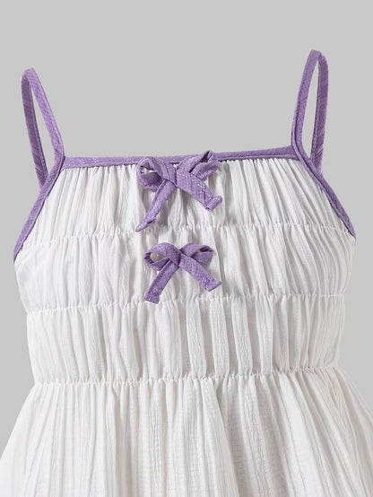 Trendy Girls Bow Tie Co-Ord Set