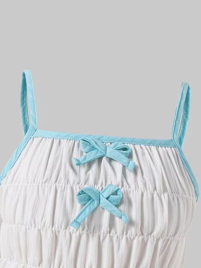 Trendy Girls Bow Tie Co-Ord Set