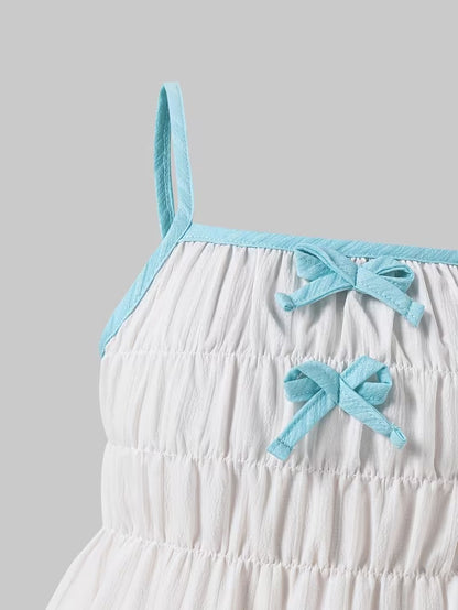 Trendy Girls Bow Tie Co-Ord Set