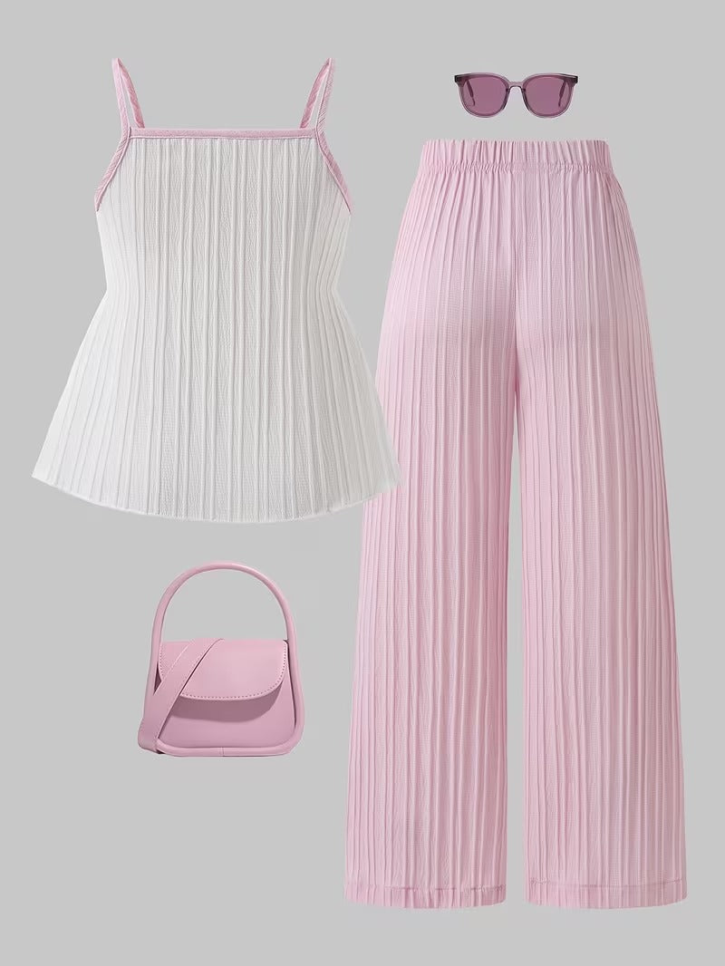 Trendy Girls Bow Tie Co-Ord Set