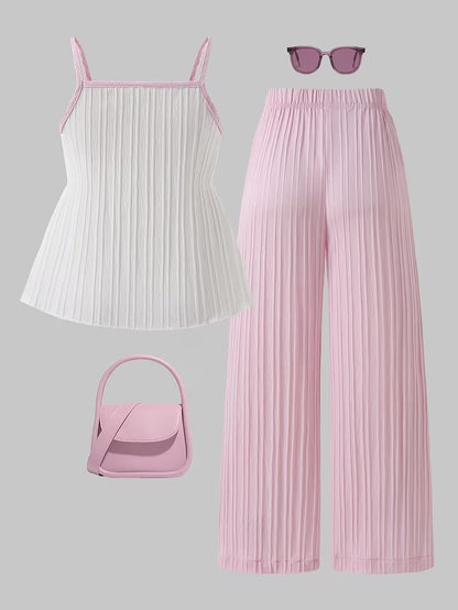 Trendy Girls Bow Tie Co-Ord Set