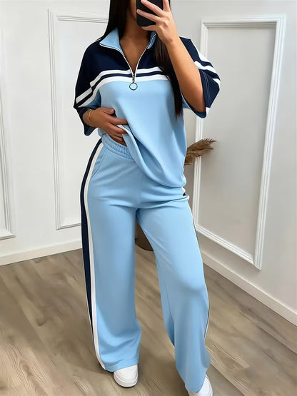 Women's Sporty Half-Zip Co-Ord Set